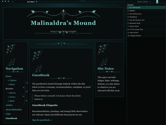 guestbook screenshot
