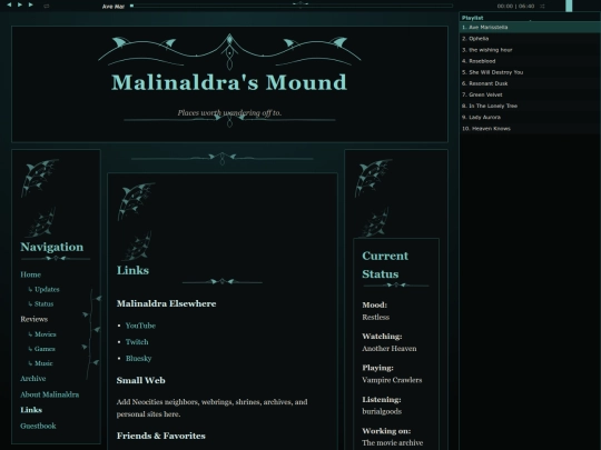 links screenshot
