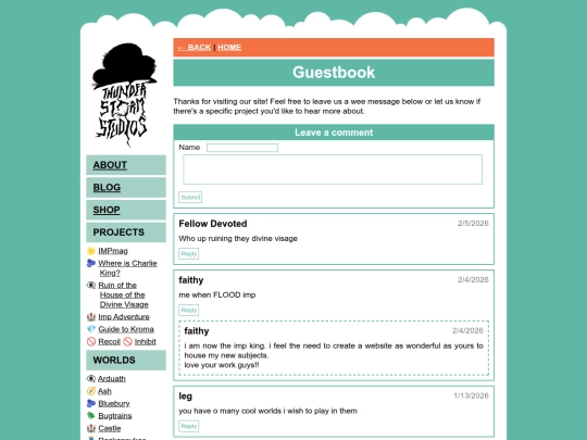 guestbook screenshot