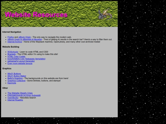 website_resources screenshot