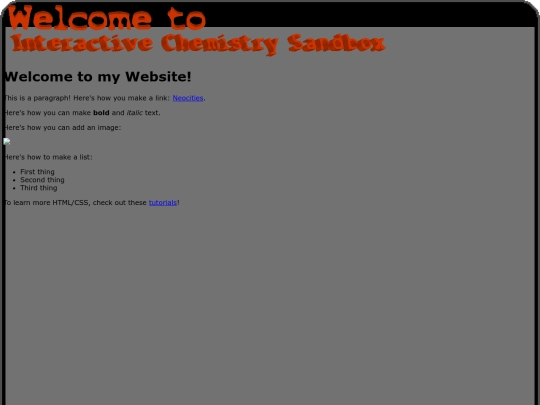 welcomepage screenshot