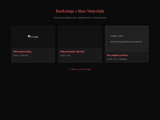 backstage screenshot