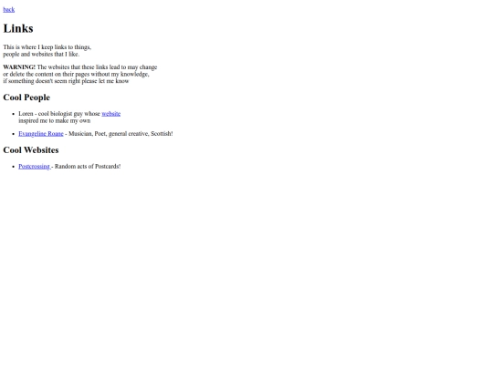 links screenshot