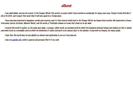pages/about screenshot