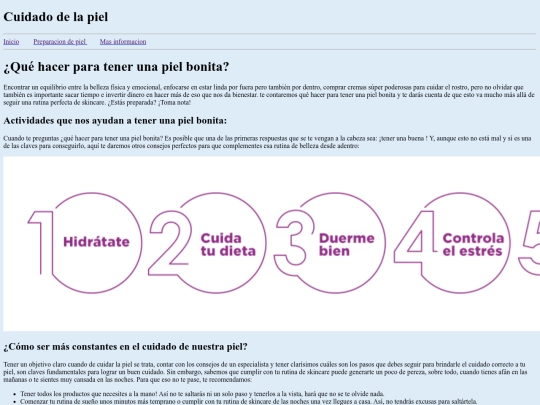 Cuidado de la piel screenshot