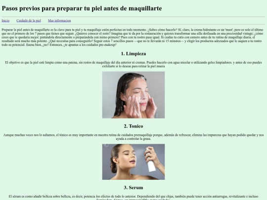 Preparacion de piel screenshot
