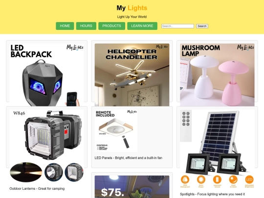 Products screenshot