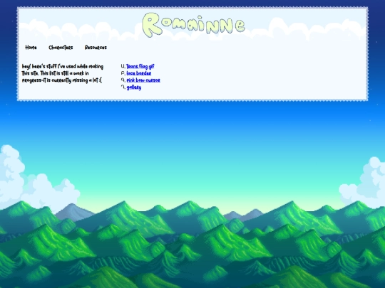 resources screenshot