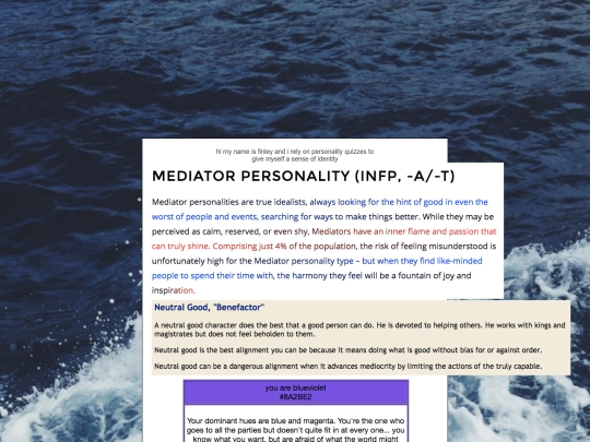 personality screenshot