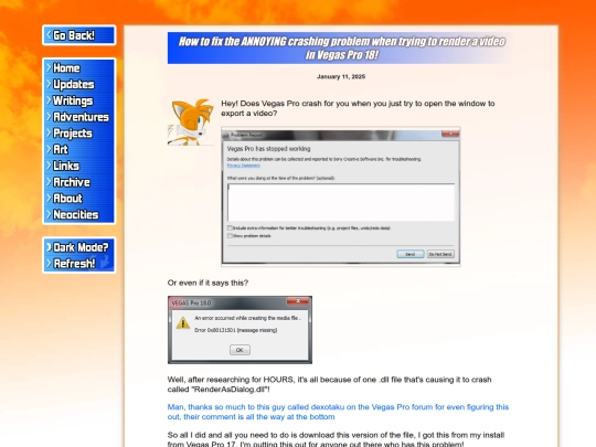 writings/guides/software/vegas-pro-18-crashes-when-exporting-fix screenshot