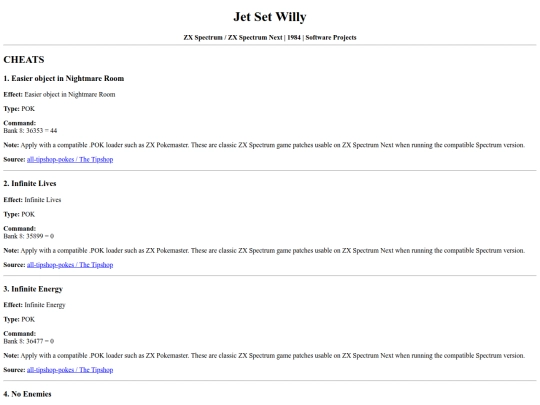 zxnext/jet-set-willy screenshot