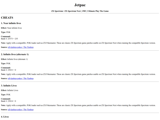 zxnext/jetpac screenshot