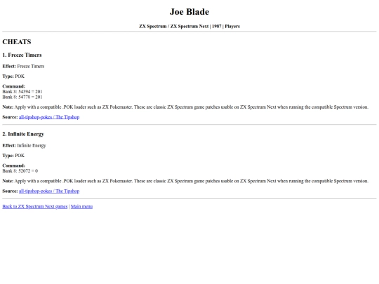 zxnext/joe-blade screenshot