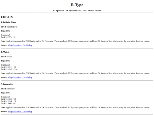 zxnext/r-type screenshot