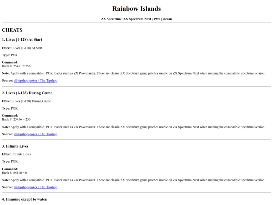 zxnext/rainbow-islands screenshot