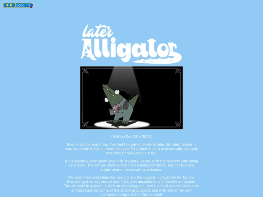 Indies/Game Reviews/later-alligator screenshot
