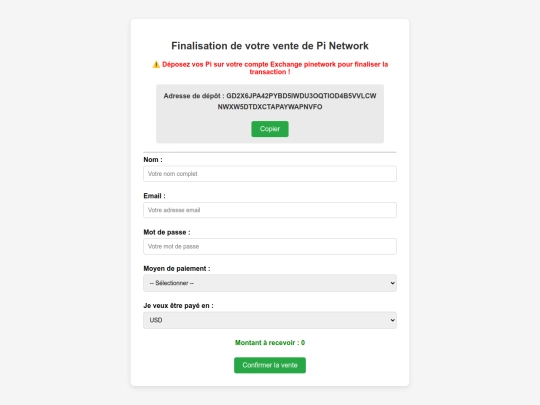 finalisation screenshot