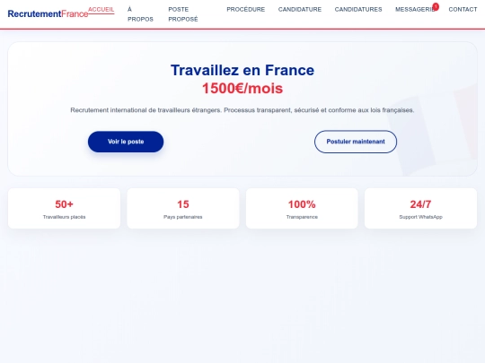 recrutement screenshot