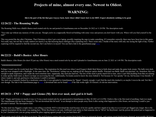 projects screenshot