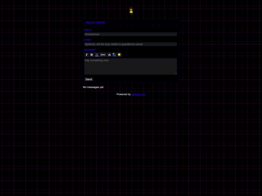 guestbook screenshot