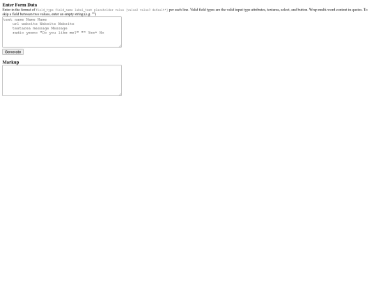 tools/formgen screenshot