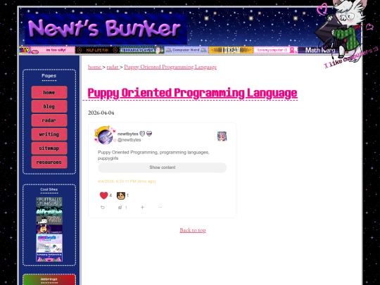 radar/puppy-oriented-programming-language screenshot