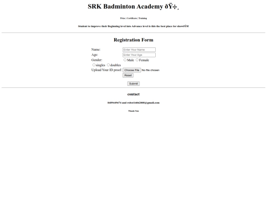 srk/register screenshot