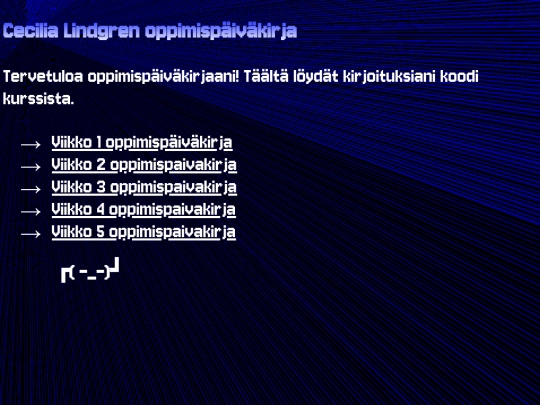 oppimispaivakirja screenshot