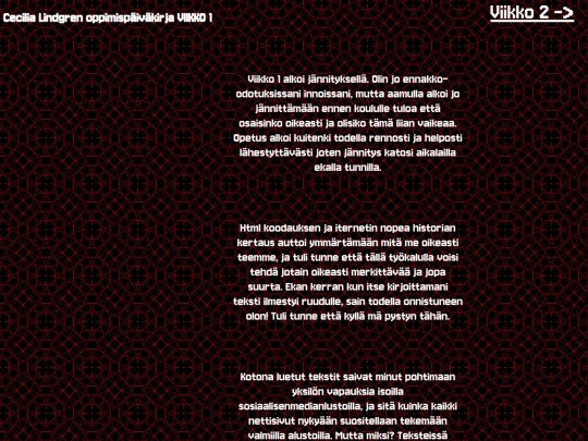 oppimispaivakirja/viikko1 screenshot