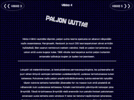 oppimispaivakirja/viikko4 screenshot