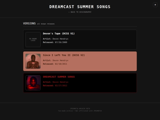 discography-dreamcast-summer-songs screenshot