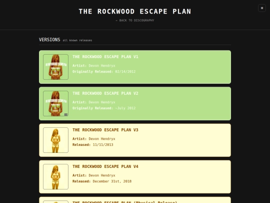 discography-the-rockwood-escape-plan screenshot