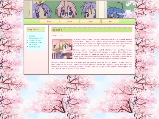 Blog screenshot