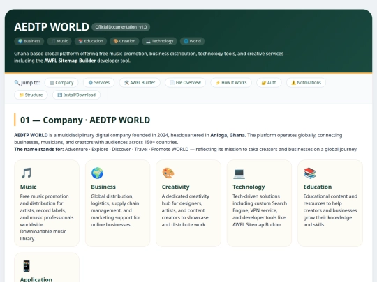 developers/pages/aedtpworld screenshot