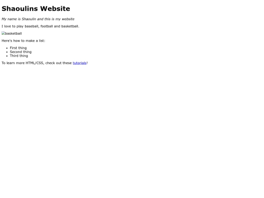 index screenshot