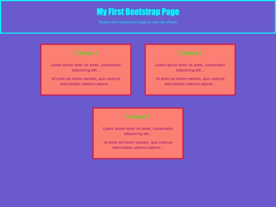 HTML/Exercicio1Bootstrap.html/Bootstrap1 screenshot