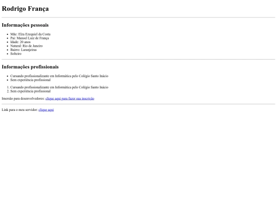 HTML/InformaçõesPessoais screenshot