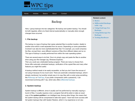 backup screenshot