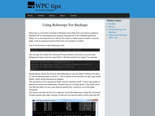 robocopy screenshot