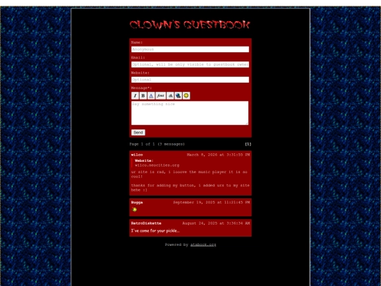 guestbook screenshot