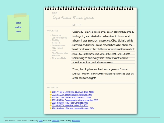 mixes/journal screenshot
