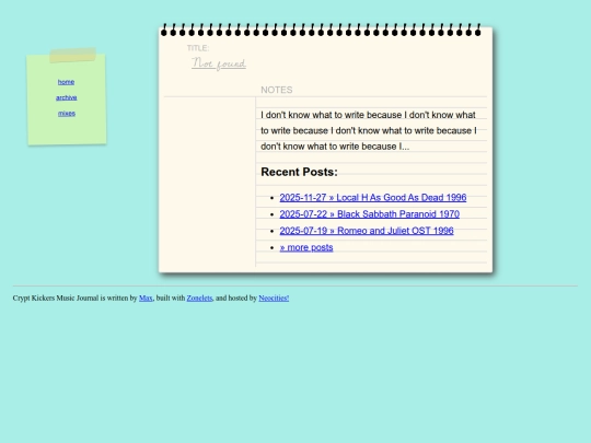 mixes/journal/not_found screenshot