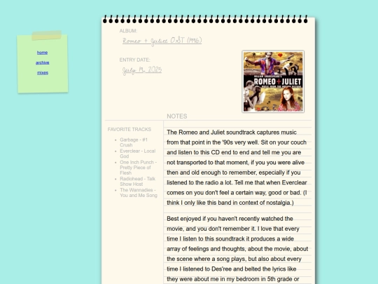 mixes/journal/posts/2025-07-19-Romeo-and-Juliet-OST-1996 screenshot