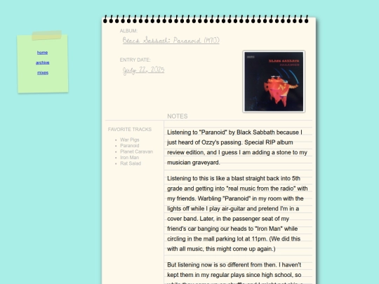 mixes/journal/posts/2025-07-22-Black-Sabbath-Paranoid-1970 screenshot
