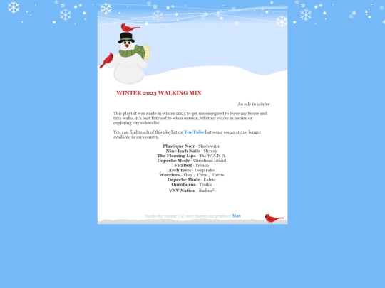 mixes/winter23 screenshot