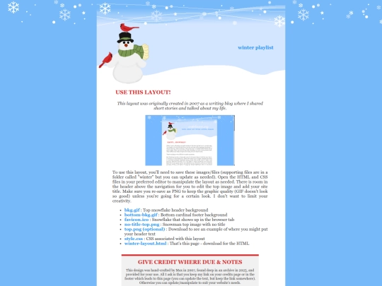 r/layouts/winter-layout screenshot