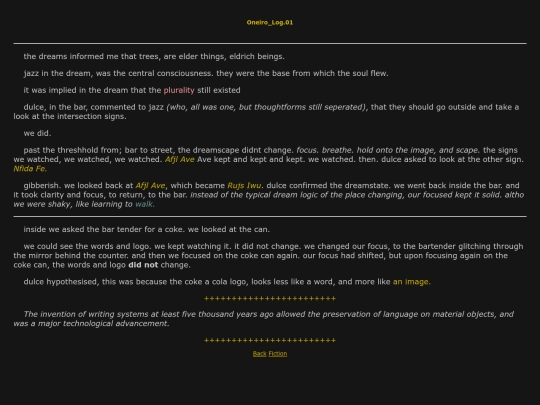 fiction/oneiro_log-01 screenshot