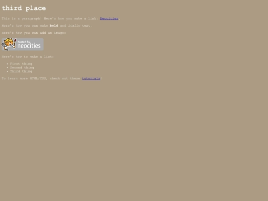 thirdplace screenshot
