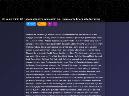 MƏQALƏ/imamelikaba screenshot