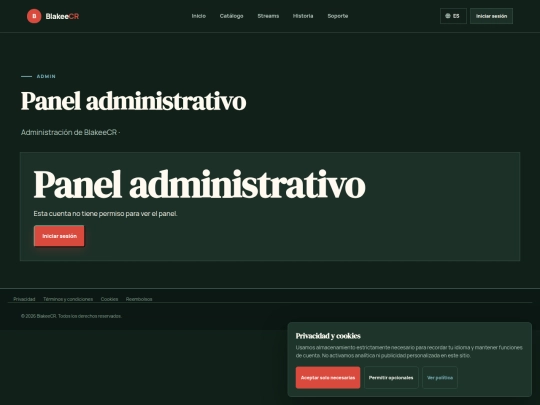 admin screenshot